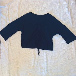 Black Front tied top